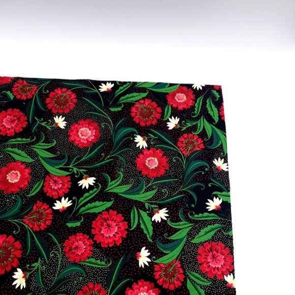 Carnation Spray Fat Quarter Fabric Square 100% Cotton 18" x 21" Minimum Kanvas - Picture 5 of 7